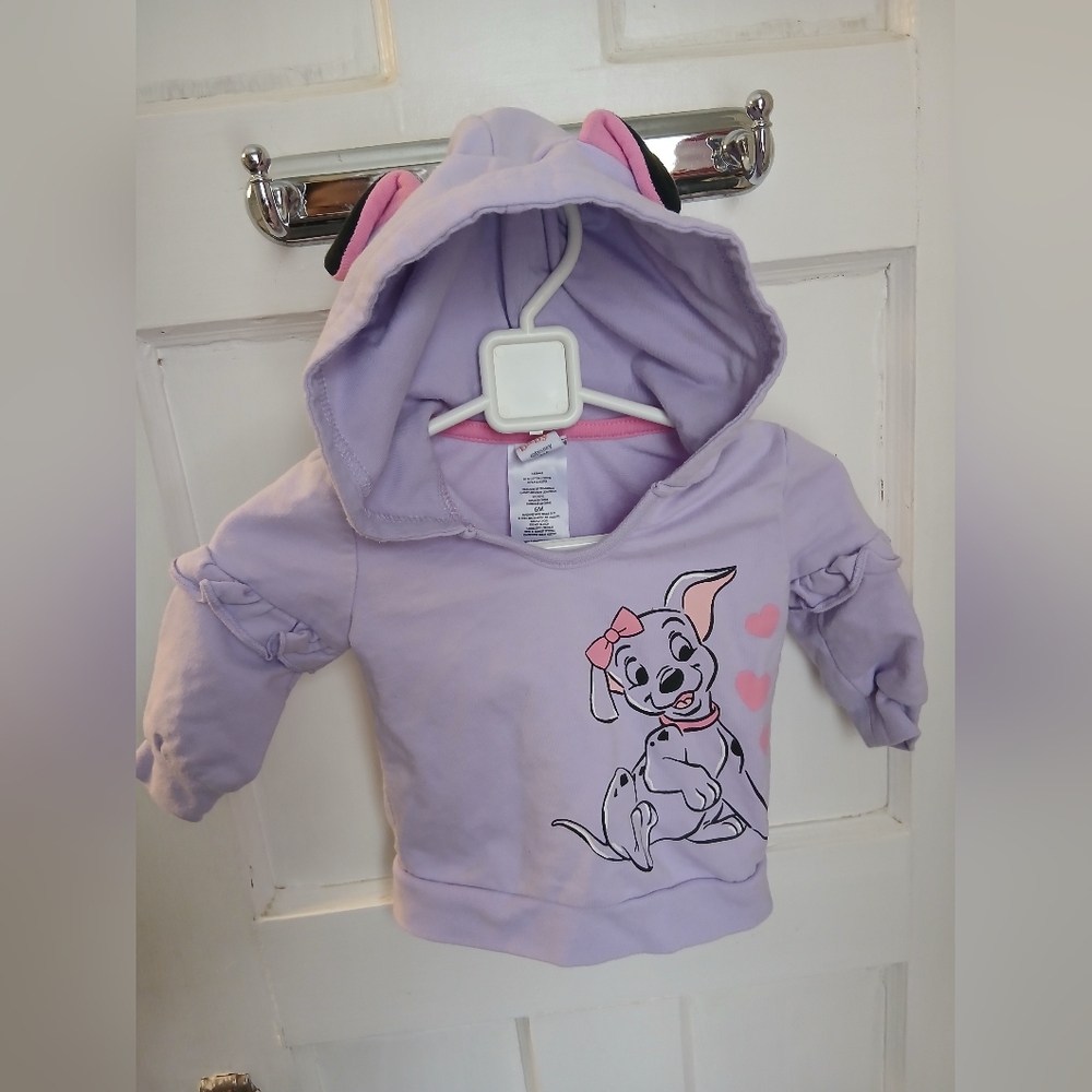 2/$14 6m Dalmation Disney Baby Girl Sweater Hoodie Dog Puppy Clothing